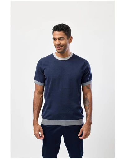 Brooksfield - Crew Neck Knitted Tee