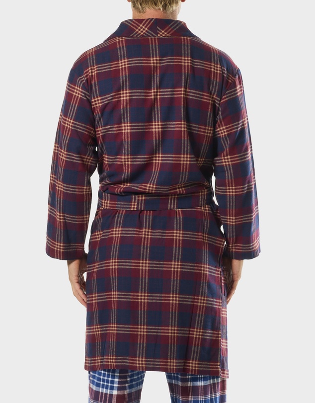 Mitch Dowd - Mens On Holiday Flannel Robe - Red
