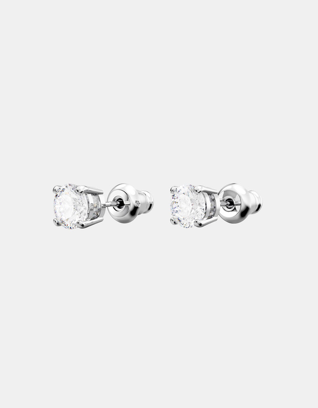 Swarovski - Matrix Tennis set, Round cut, White, Rhodium plated
