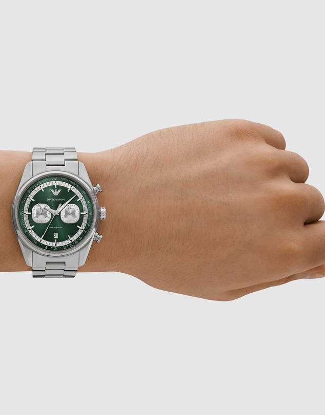 Emporio Armani - Silver Tone Chronograph Watch