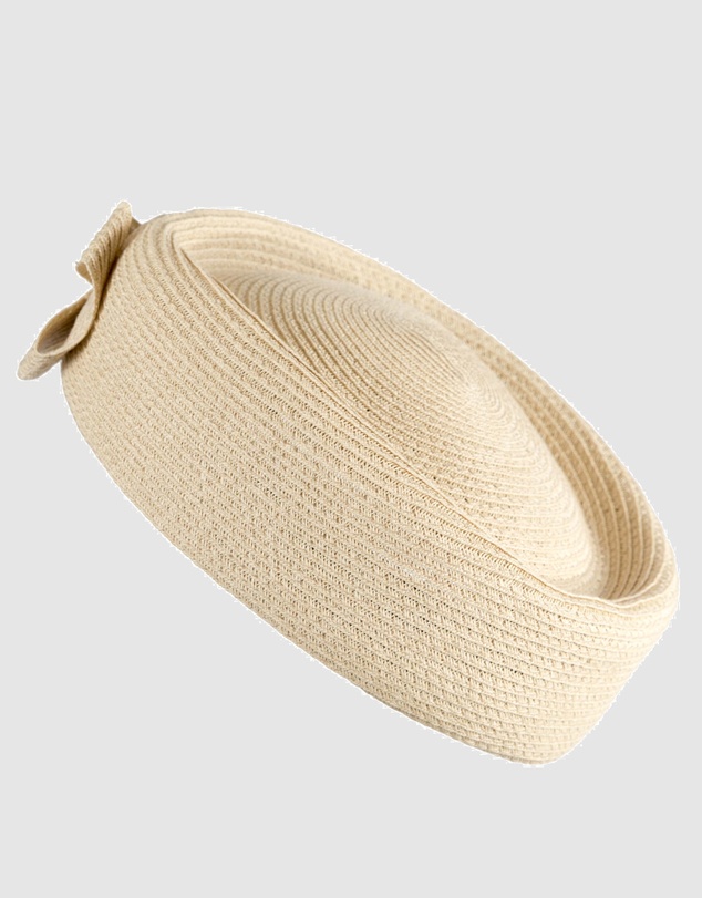 Max Alexander - Beige Braid Pillbox Hat