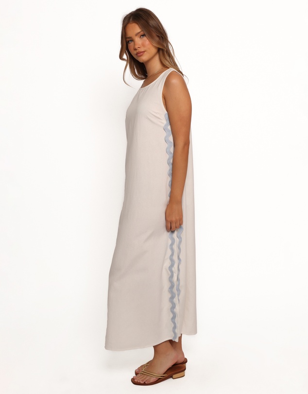 Petal & Pup - Lennie Midi Dress - Cream Blue