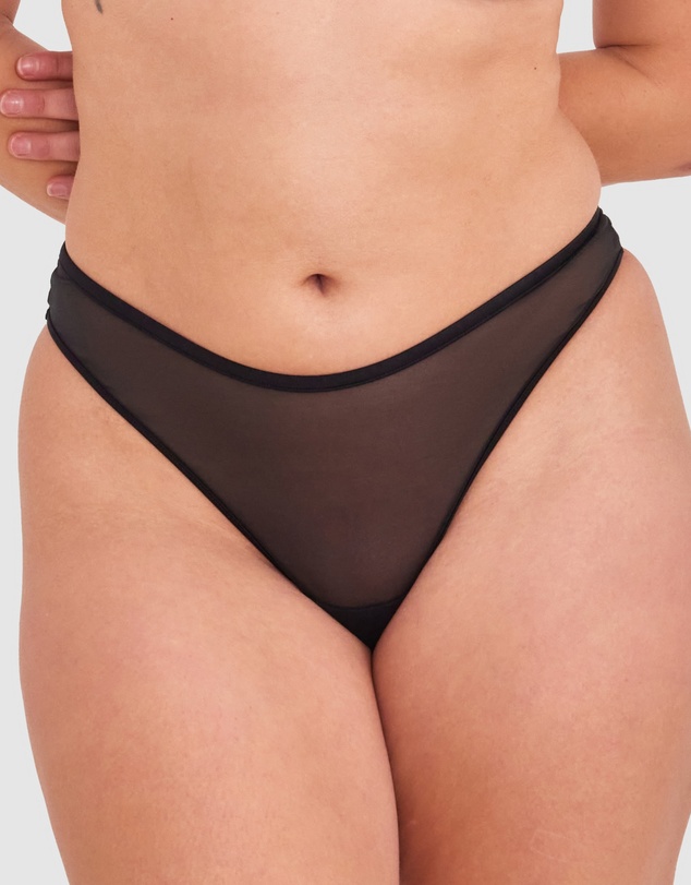 Bras N Things - Sexy Basics High Leg G String - Black