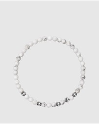 Nialaya Jewellery - Men's Wristband with Howlite