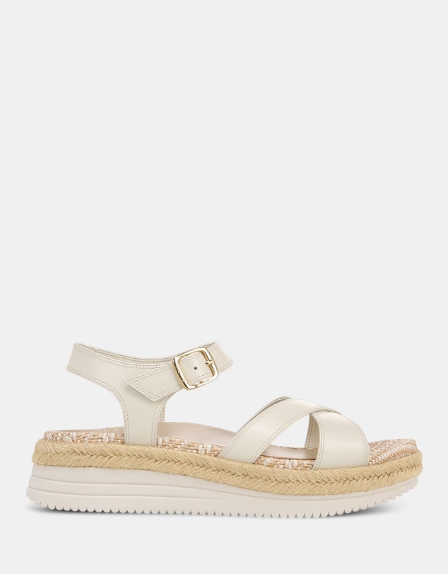 Vionic - Mar Platform Sandal - Cream Leather