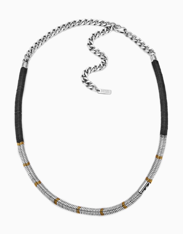 Diesel - D Logo Silver Tone Necklace