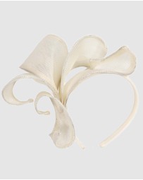Max Alexander - Large Cream Sinamay Racing Fascinator