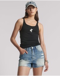 ONE TEASPOON - Bowies High Waist Denim Shorts - Sunset Blue