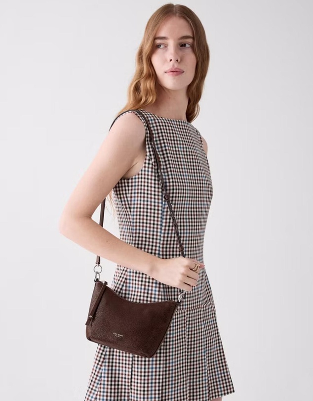 Kate Spade - Halo Dot Printed Suede Mini Chain Shoulder Bag