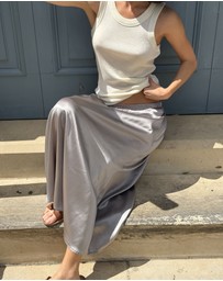CAMIXA - Maddie Silk Midi Skirt