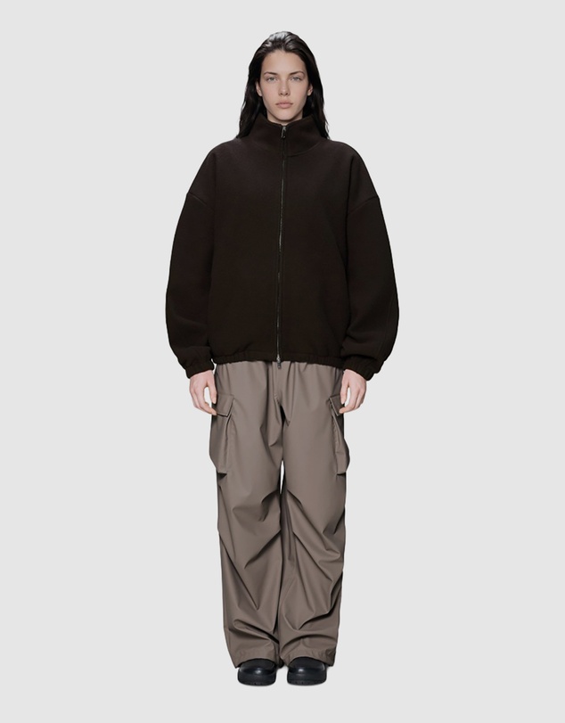 RAINS - Women's Fleece Zip Jacket Bark