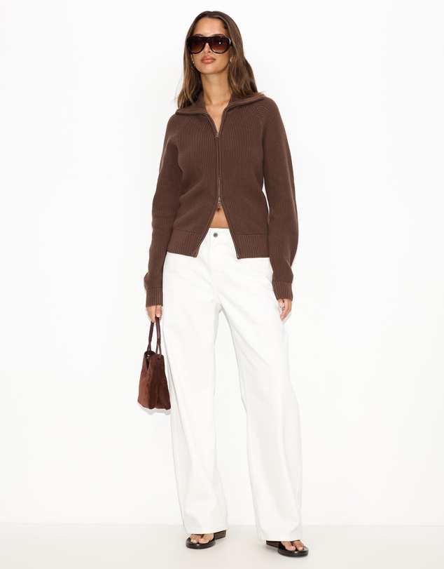 Dazie - Ada Zip Through Knit Jacket