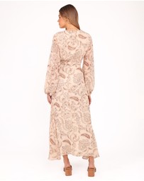 Petal & Pup - Riba Midi Dress - Brown Paisley