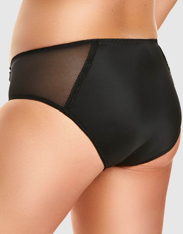 Nessa - Selena High Waist Full Cut Brief with Embroidery