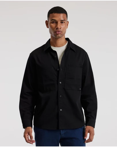 Calibre - Cotton Double Pocket Shirt Black