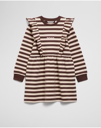 Country Road - Organically Grown Cotton Stripe Ruffle Sweat Dress