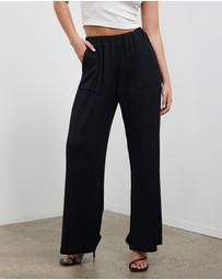 Lindsay Nicholas New York - Disco Glitter Pants in Emerald Green 