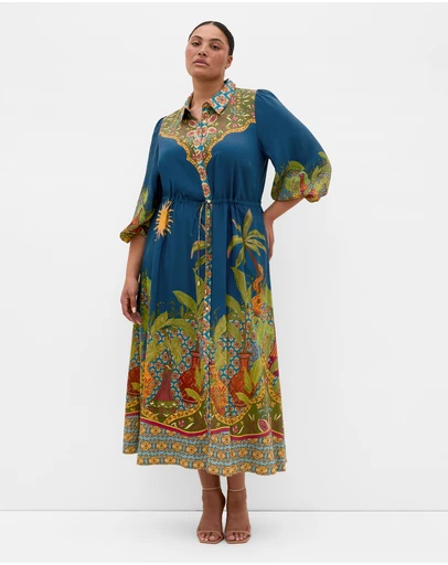 City Chic - Fools Paradise Print Maxi Dress