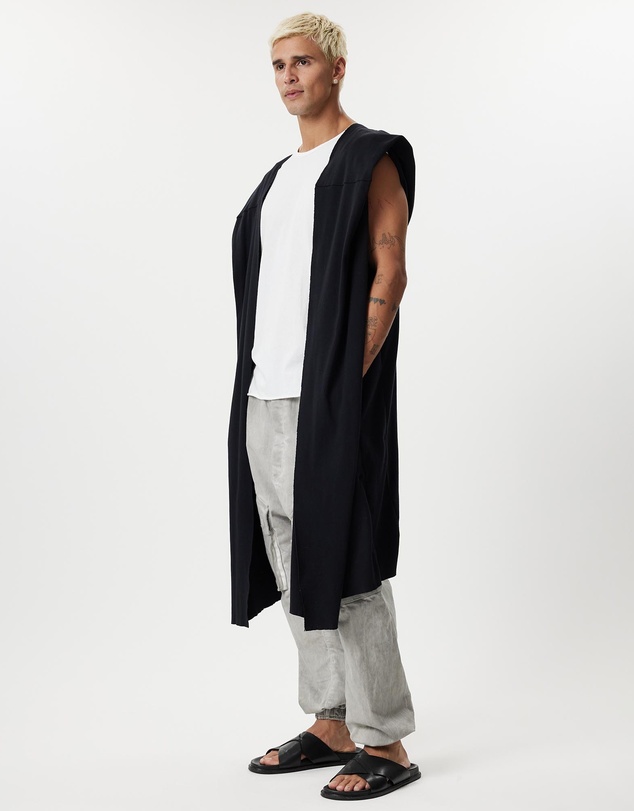 Surrounded By Ghosts - The Natrolite Hooded Rib Knit Sleeveless Cardigan