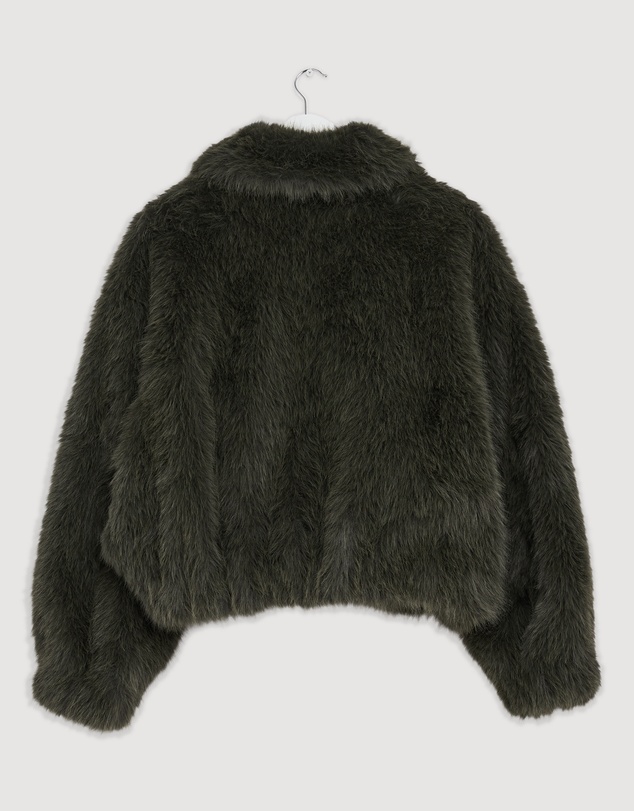 Revibe - Repaired ENA PELLY Daphne Faux Fur Bomber - AU 10