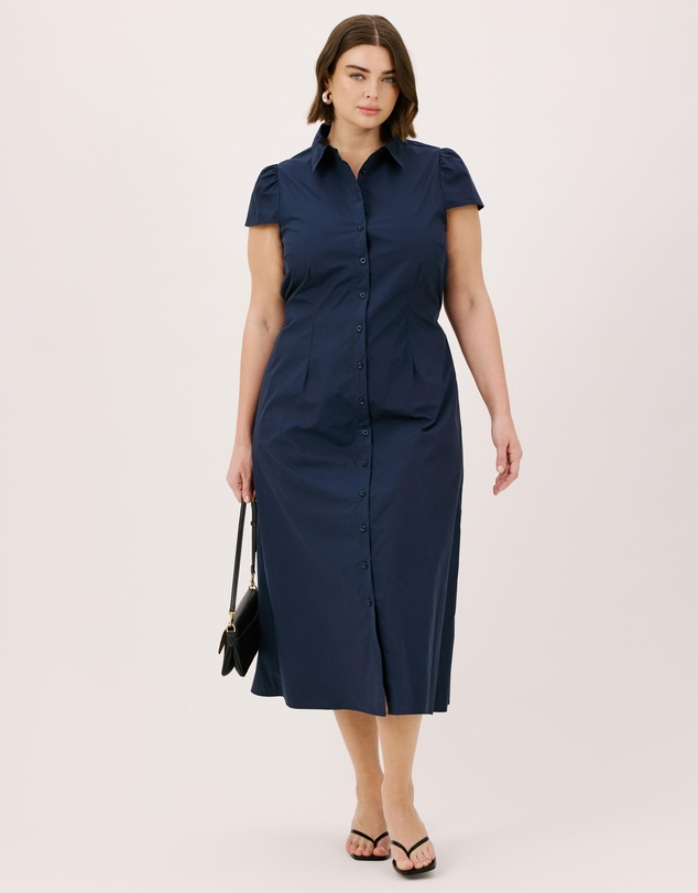 Atmos&Here Curvy - Emma Tie-Back Shirt Dress