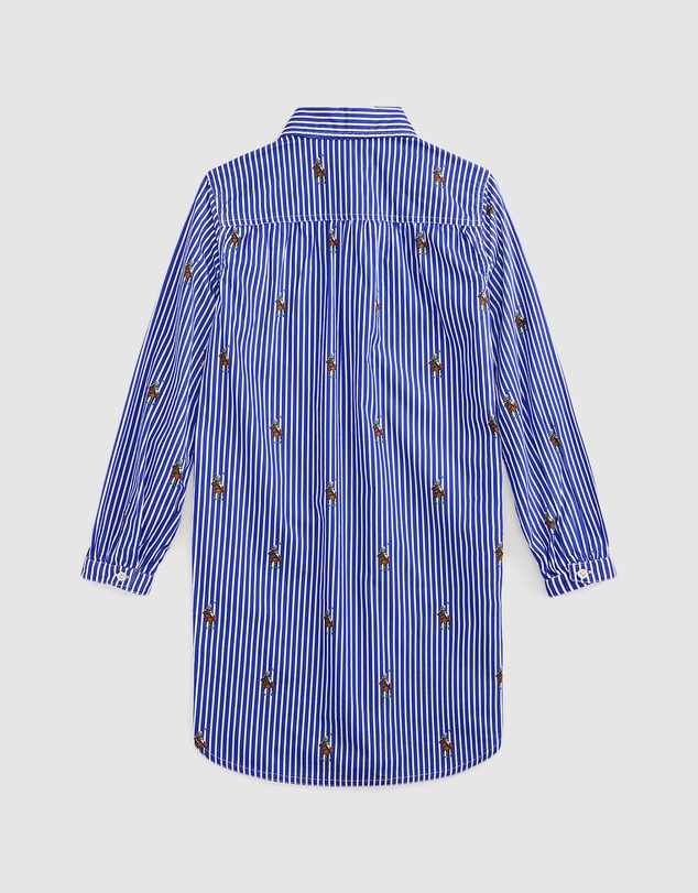 Polo Ralph Lauren - Polo Bear Striped Cotton Shirtdress - Kids-Teens