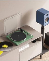 iWorld - Kanto OBI3 Turntable with Bluetooth 5.3, Preamp, and Pitch Control - Matte Green