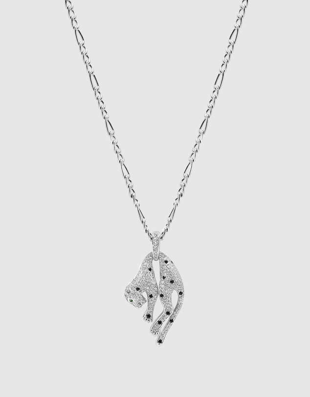 Nialaya Jewellery - Men's Sterling Silver Panther Necklace