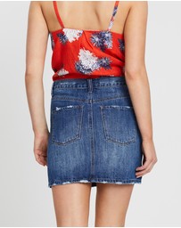 White By FTL - Austin Denim Skirt