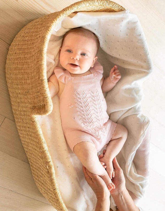Bebe by Minihaha - Organic Pink Bobble Knit Bodysuit - Babies