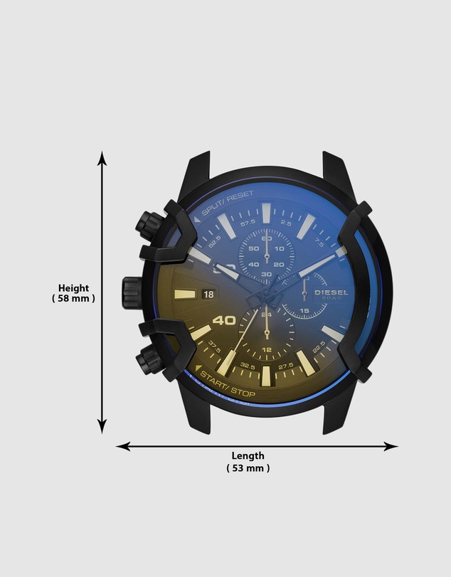 Diesel - Griffed Black Chronograph Watch
