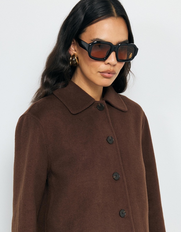 AERE - Lola Double Faced Wool Blend Coat