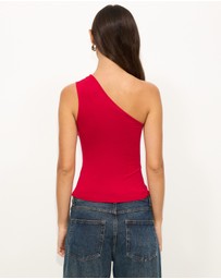 Dazie - Bouquet One Shoulder Ruched Top