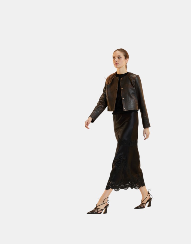 Cynthia Rowley - Winona Leather Crop Jacket