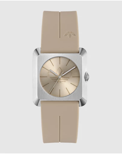 adidas Originals - Retro Pop Four 32mm Beige Silicone Strap Watch