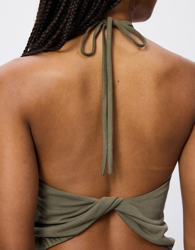 Jaded London - Twist Drape Halter Top