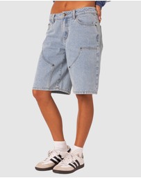 EDIKTED - Jacqui Low Rise Denim Bermuda Shorts