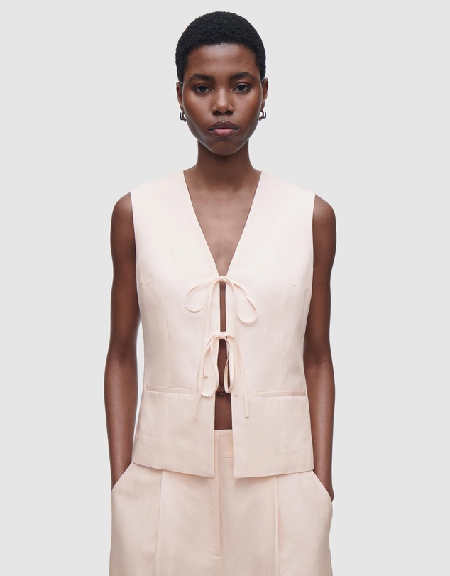 COS - Linen-Blend Tie-Front Waistcoat