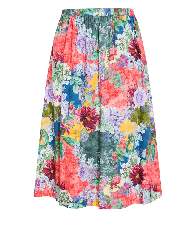 City Chic - Sarina Floral Print Midi Skirt