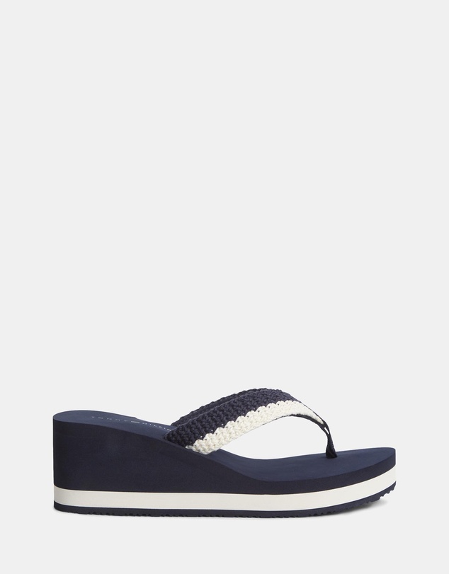 Tommy Hilfiger - Derya Wedge Crochet Summer Sandals - Women's