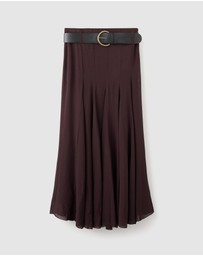 M.N.G - Godet Skirt With Belt