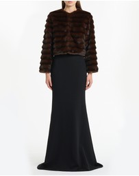 Carla Zampatti - Mocha Cropped Fur Jacket