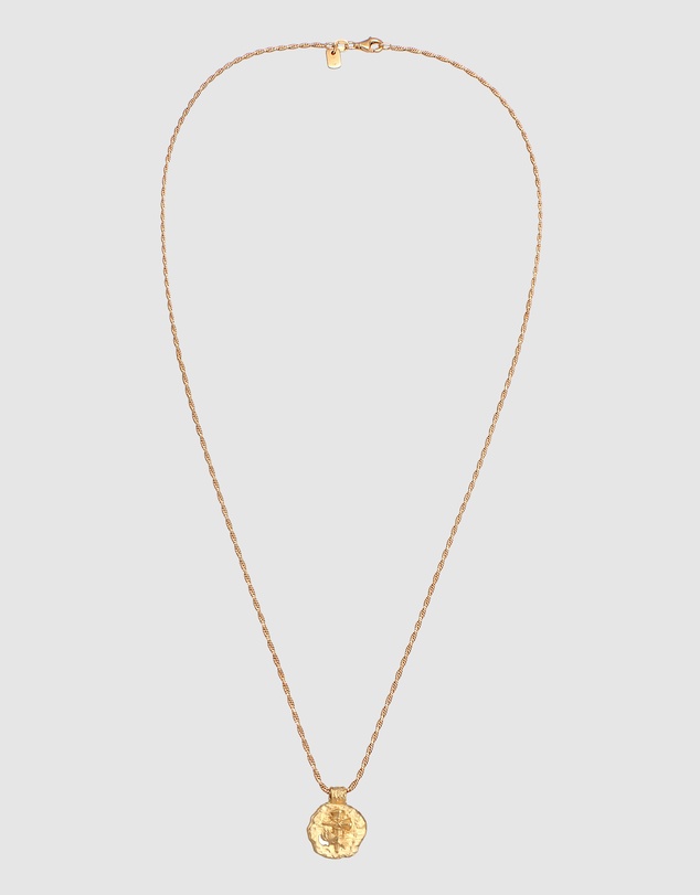 Kuzzoi - ICONIC EXCLUSIVE - Necklace Coin Pendant Cross Ancient in 925 Sterling Silver Gold Plated