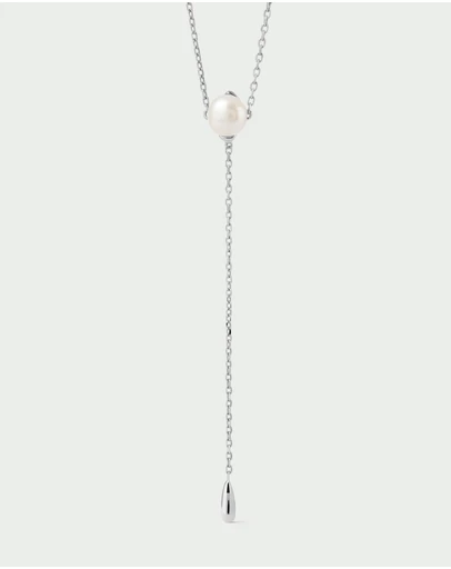 PDPAOLA - Pearl Stella Silver Necklace