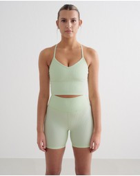 Aim'n - Ribbed Performance Midi Biker Shorts