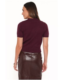 Petal & Pup - Ezra Scarf Knit Top - Burgundy