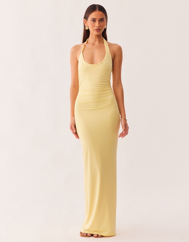 SNDYS - LEXIE TWIST HALTER MAXI DRESS - ICONIC EXCLUSIVE
