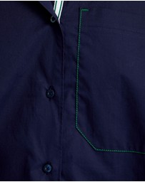 Oxford - Ariel Tape Trim Cotton Shirt