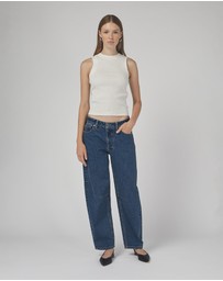 DRICOPER DENIM - Chloe Mid Rise Barrel Jeans