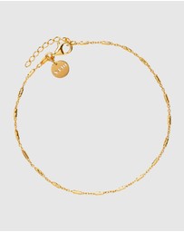 Najo - Equilibrium Yellow Gold Chain Anklet (23cm + 3cm ext)